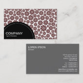 Halbkreis (Punkte) - 8 Petals - Dunkelbraun Visitenkarte (Vorne/Hinten)