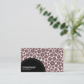 Halbkreis (Punkte) - 8 Petals - Dunkelbraun Visitenkarte (Stehend Vorderseite)