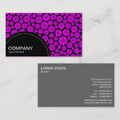 Halbkreis (Punkte) - 8 Petals - Magenta Visitenkarte (Vorne/Hinten)