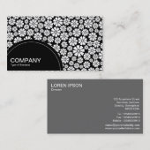 Halbkreis (Punkte) - 8 Petals - Was auf schwarz Visitenkarte (Vorne/Hinten)