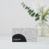 Halbkreis (Punkte) - Abstrakt 300117 Visitenkarte (Stehend Vorderseite)