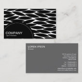 Halbkreis (Punkte) - Abstrakte Blätter Visitenkarte (Vorne/Hinten)