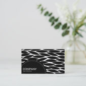 Halbkreis (Punkte) - Abstrakte Blätter Visitenkarte (Stehend Vorderseite)