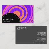 Halbkreis (Punkte) - Abstrakter Swirl 2508161a Visitenkarte (Vorne/Hinten)