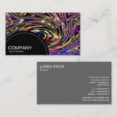 Halbkreis (Punkte) - Farbschwirl Visitenkarte (Vorne/Hinten)