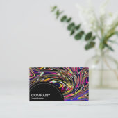 Halbkreis (Punkte) - Farbschwirl Visitenkarte (Stehend Vorderseite)