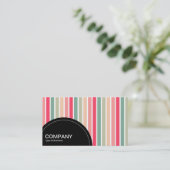 Halbkreis (Punkte) - Farbstreifen 01 Visitenkarte (Stehend Vorderseite)