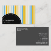 Halbkreis (Punkte) - Farbstreifen 02 Visitenkarte (Vorne/Hinten)