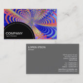 Halbkreis (Punkte) - Fraktal Abstrakt 03 Visitenkarte (Vorne/Hinten)