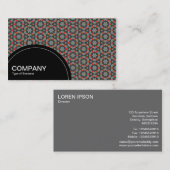 Halbkreis (Punkte) - Geometrisches Muster 010 Visitenkarte (Vorne/Hinten)