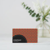 Halbkreis (Punkte) - Geometrisches Muster 012 Visitenkarte (Stehend Vorderseite)