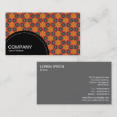 Halbkreis (Punkte) - Geometrisches Muster 013 Visitenkarte (Vorne/Hinten)