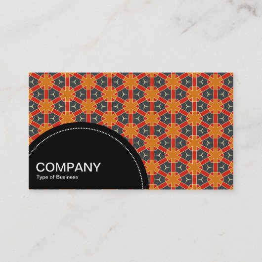 Halbkreis (Punkte) - Geometrisches Muster 013 Visitenkarte (Vorderseite)