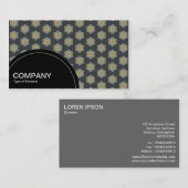 Halbkreis (Punkte) - Geometrisches Muster 015 Visitenkarte (Vorne/Hinten)