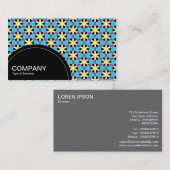 Halbkreis (Punkte) - Geometrisches Muster 019 Visitenkarte (Vorne/Hinten)