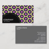 Halbkreis (Punkte) - Geometrisches Muster 020 Visitenkarte (Vorne/Hinten)