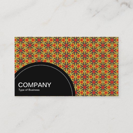 Halbkreis (Punkte) - Geometrisches Muster 02 Visitenkarte (Vorderseite)