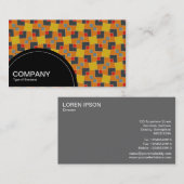 Halbkreis (Punkte) - Geometrisches Muster 03 Visitenkarte (Vorne/Hinten)