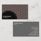 Halbkreis (Punkte) - Geometrisches Muster 09 Visitenkarte (Vorne/Hinten)