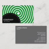 Halbkreis (Punkte) - Graugras grün Visitenkarte (Vorne/Hinten)