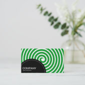 Halbkreis (Punkte) - Graugras grün Visitenkarte (Stehend Vorderseite)