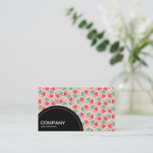 Halbkreis (Punkte) - Hexagon-Muster 04 Visitenkarte (Stehend Vorderseite)