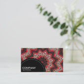 Halbkreis (Punkte) - Kaleidoskopmuster Visitenkarte (Stehend Vorderseite)