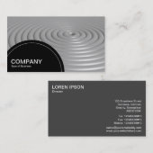 Halbkreis (Punkte) - Konzentrische Ringe - Grau Visitenkarte (Vorne/Hinten)