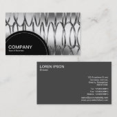 Halbkreis (Punkte) - Ringe B&W Visitenkarte (Vorne/Hinten)