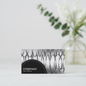 Halbkreis (Punkte) - Ringe B&W Visitenkarte (Stehend Vorderseite)