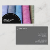 Halbkreis (Punkte) - Rollen aus Baumwolle Visitenkarte (Vorne/Hinten)