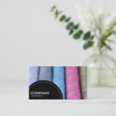 Halbkreis (Punkte) - Rollen aus Baumwolle Visitenkarte (Stehend Vorderseite)