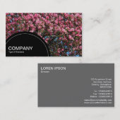 Halbkreis (Punkte) - rosa Kirschblossom Visitenkarte (Vorne/Hinten)