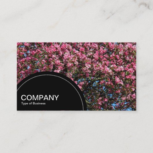 Halbkreis (Punkte) - rosa Kirschblossom Visitenkarte (Vorderseite)