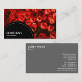 Halbkreis (Punkte) - Rote Tulips Visitenkarte (Vorne/Hinten)