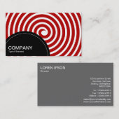 Halbkreis (Punkte) - Ruby Red Visitenkarte (Vorne/Hinten)