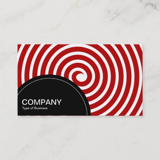 Halbkreis (Punkte) - Ruby Red Visitenkarte (Vorderseite)