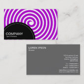 Halbkreis (Punkte) - Spiral Lila Visitenkarte (Vorne/Hinten)