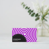 Halbkreis (Punkte) - Spiral Lila Visitenkarte (Stehend Vorderseite)