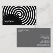 Halbkreis (Punkte) - Spiralschwarz (Platinum) Visitenkarte (Vorne/Hinten)