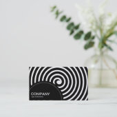 Halbkreis (Punkte) - Spiralschwarz (Platinum) Visitenkarte (Stehend Vorderseite)