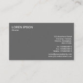 Halbkreis (Punkte) - Spiralschwarz (Platinum) Visitenkarte (Rückseite)