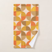 Halbkreise des mittleren Jahrhunderts Gelbbraun Badhandtuch Set (Handtuch)