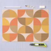 Halbkreise des mittleren Jahrhunderts in orangefar Seidenpapier (Handwerk)