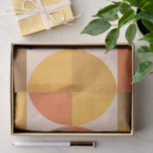 Halbkreise des mittleren Jahrhunderts in orangefar Seidenpapier (Geschenk)