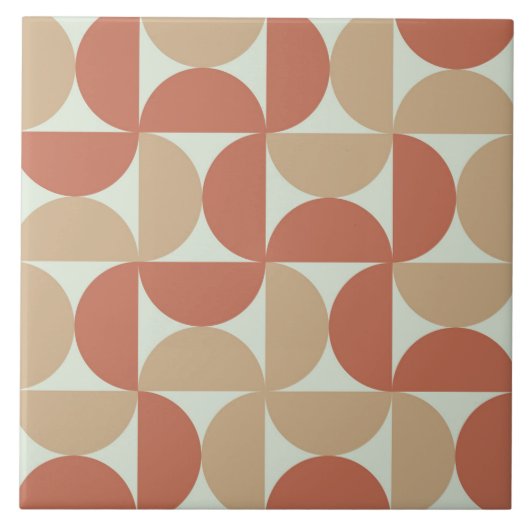 Halbkreise des mittleren Jahrhunderts in Tan und T Fliese (Vorderseite)