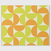 Halbkreise des mittleren Jahrhunderts Orange und G Geschenkpapier (Flach)