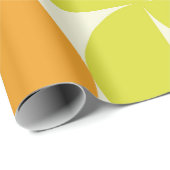 Halbkreise des mittleren Jahrhunderts Orange und G Geschenkpapier (Rolleneckpunkt)