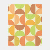 Halbkreise des mittleren Jahrhunderts Orangenbraun Fleecedecke (Vorderseite)