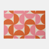 Halbkreise des mittleren Jahrhunderts Rosa und Ora Fußmatte (Vorderseite)